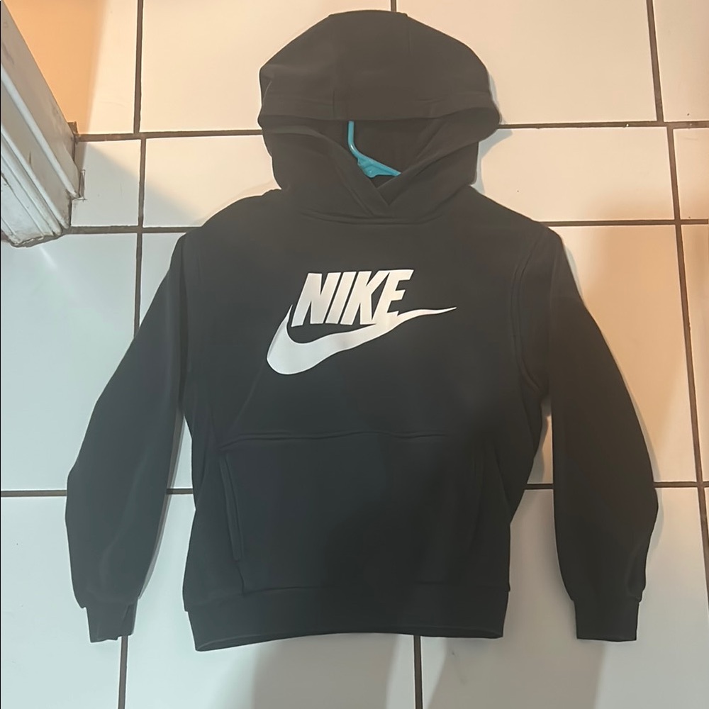 Nike Black Hoodie with White Logo